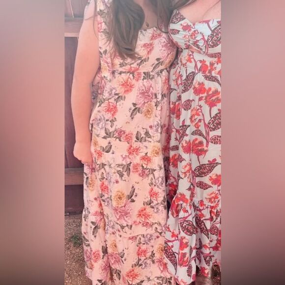 House of Harlow 1960 Floral Maxi Dress in Pink and White - Picture 6 of 10